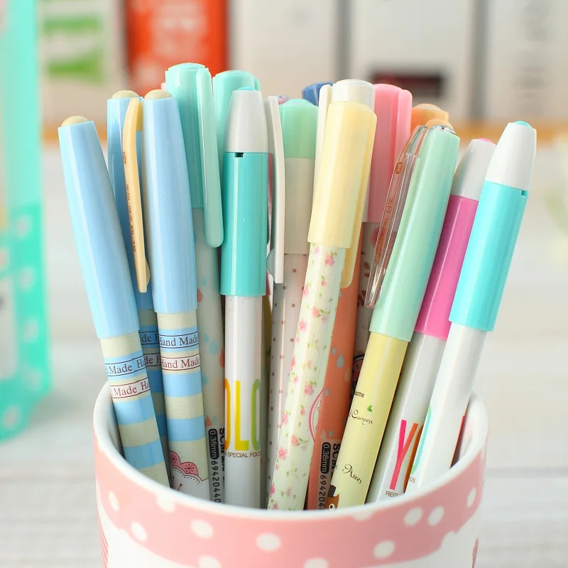 

30 pcs/set Gel Ink Pen Cute Creative Large Capacity bullet diary pens Stationary School Supplies Office Exam Writing Pen