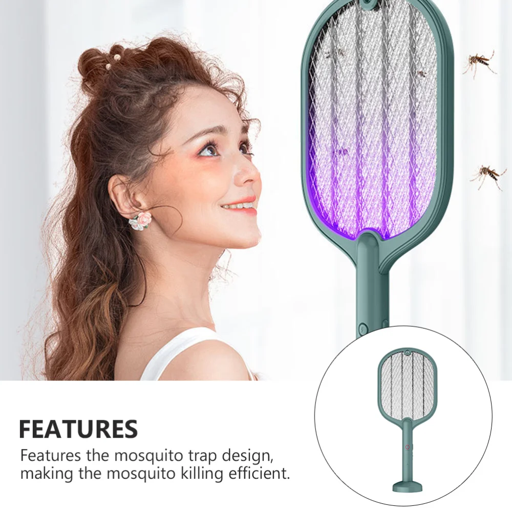

2 in 1 Mosquito Zapper Electric Fly Lamp and Racket Rechargeable Mosquito Killer