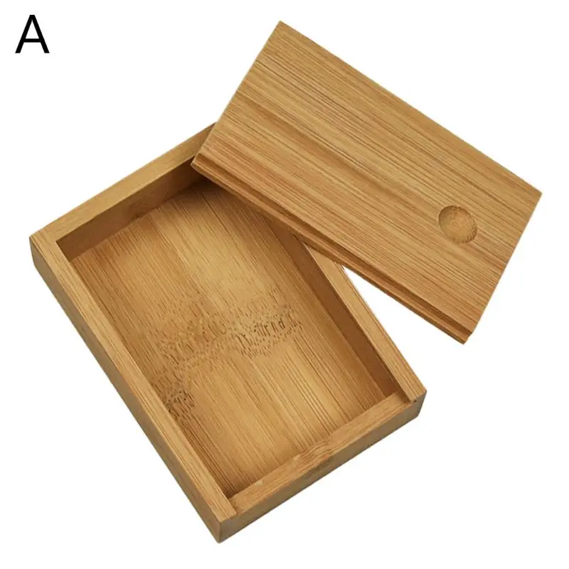 

Bamboo Cards Storage Box Desktop Wooden Poker Playing Card Box Case Tarots Box