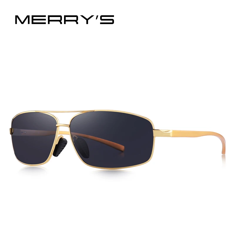 C03 Gold MERRYS дизайн мужские поляризованные солнцезащитные очки для вождения UV400 защита S8398 - Цвет линз: C03 Gold