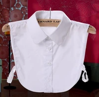 women shirt fake collar white black detachable false collar half shirt blouse lapel elastic collar tie women clothes accessories