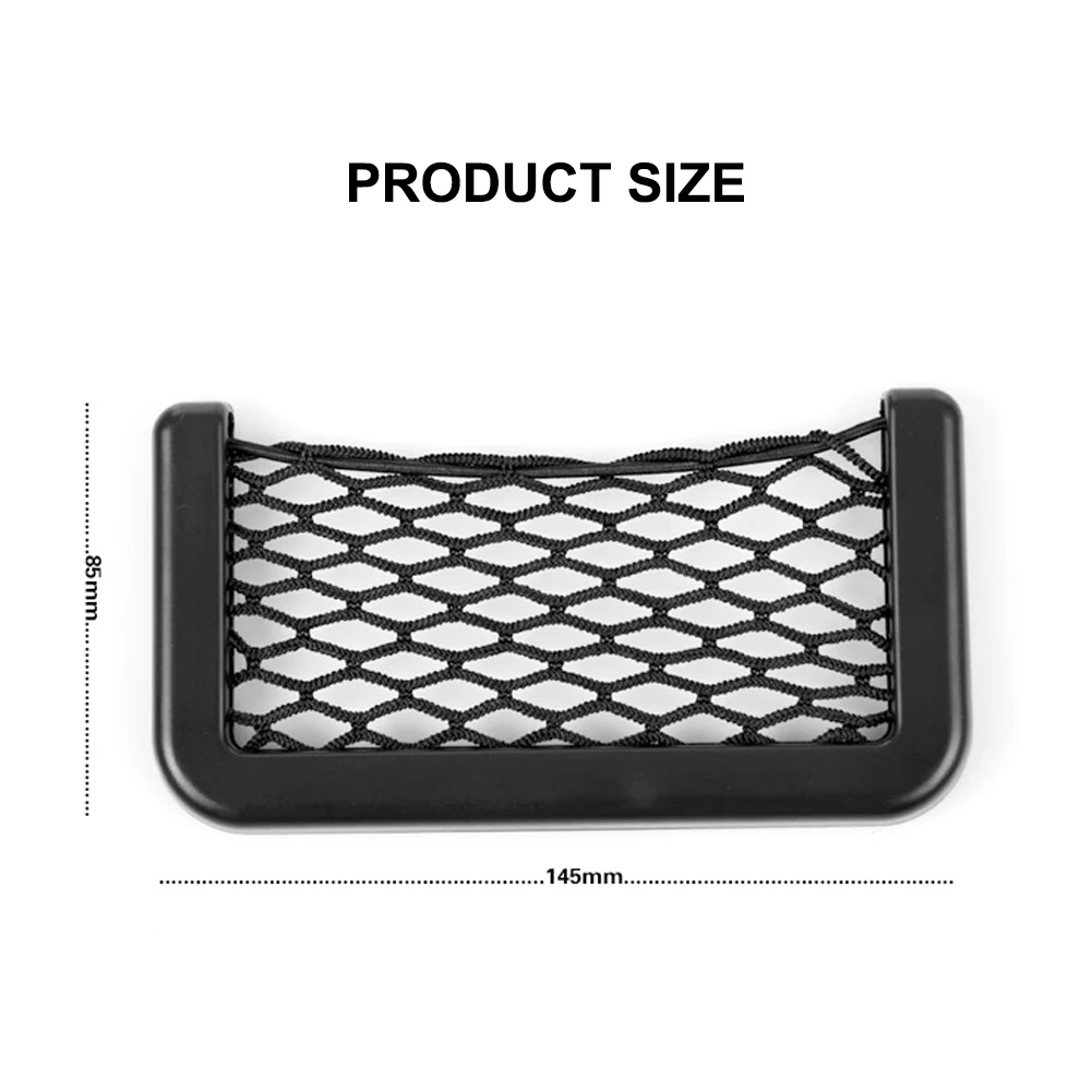 

Universal Car Seat Side Back Storage Net Bag String Bag Mesh Pocket Organizer Stick-on for wallet phone Net Bag Fast delivery