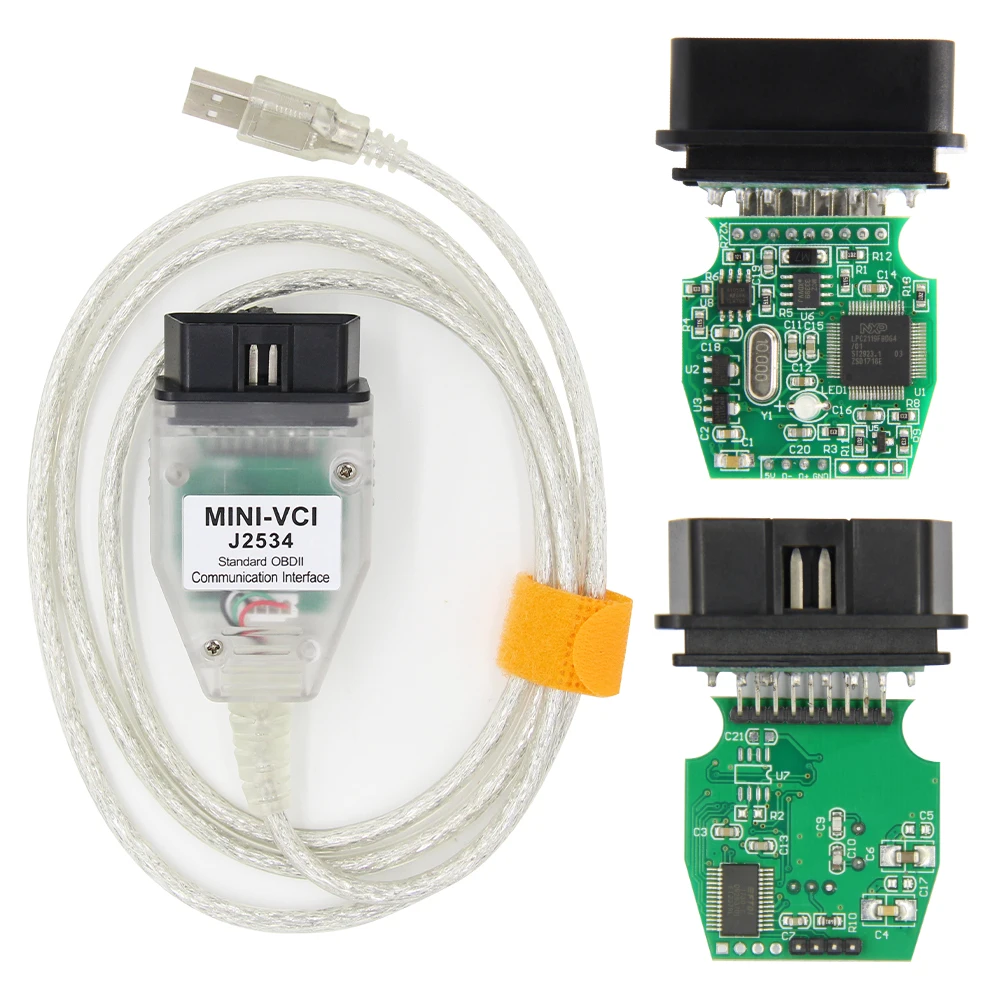 Бесплатная доставка V13.00.022 MINI VCI для TOYOTA TIS Techstream MINIVCI с чипом FT232RQ J2534 Minivci OBD2