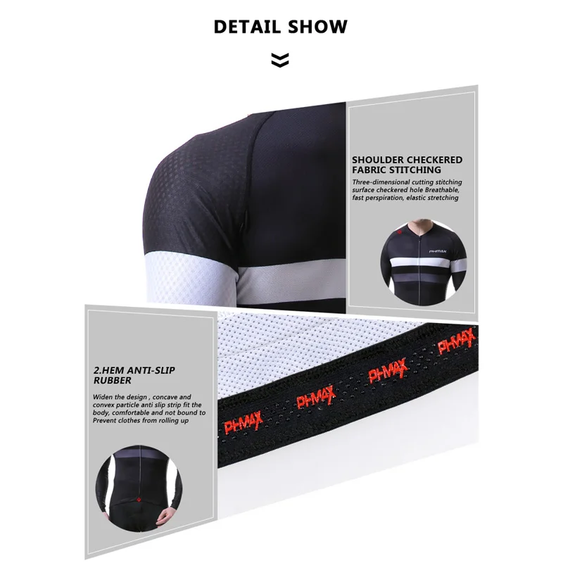 Мужская велосипедная одежда PHMAX велосипедные рубашки быстросохнущая Джерси с
