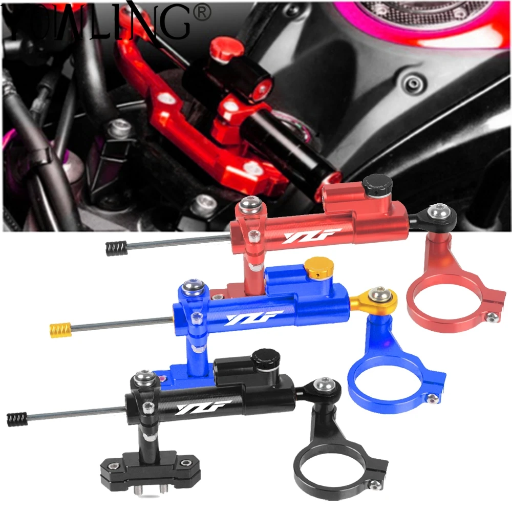 For Yamaha YZF R15 V3 2017 2018 2019 2020 Damper Steering StabilizerLinear Reversed Safety Control Motorcycle Parts with bracket
