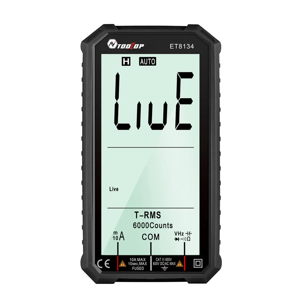 

ET8134 NCV Digital Multimeter LCD Backlight Auto Range 6000 Count AC DC Voltmeter Ammeter Ohm Voltage Tester Capacitance Meter