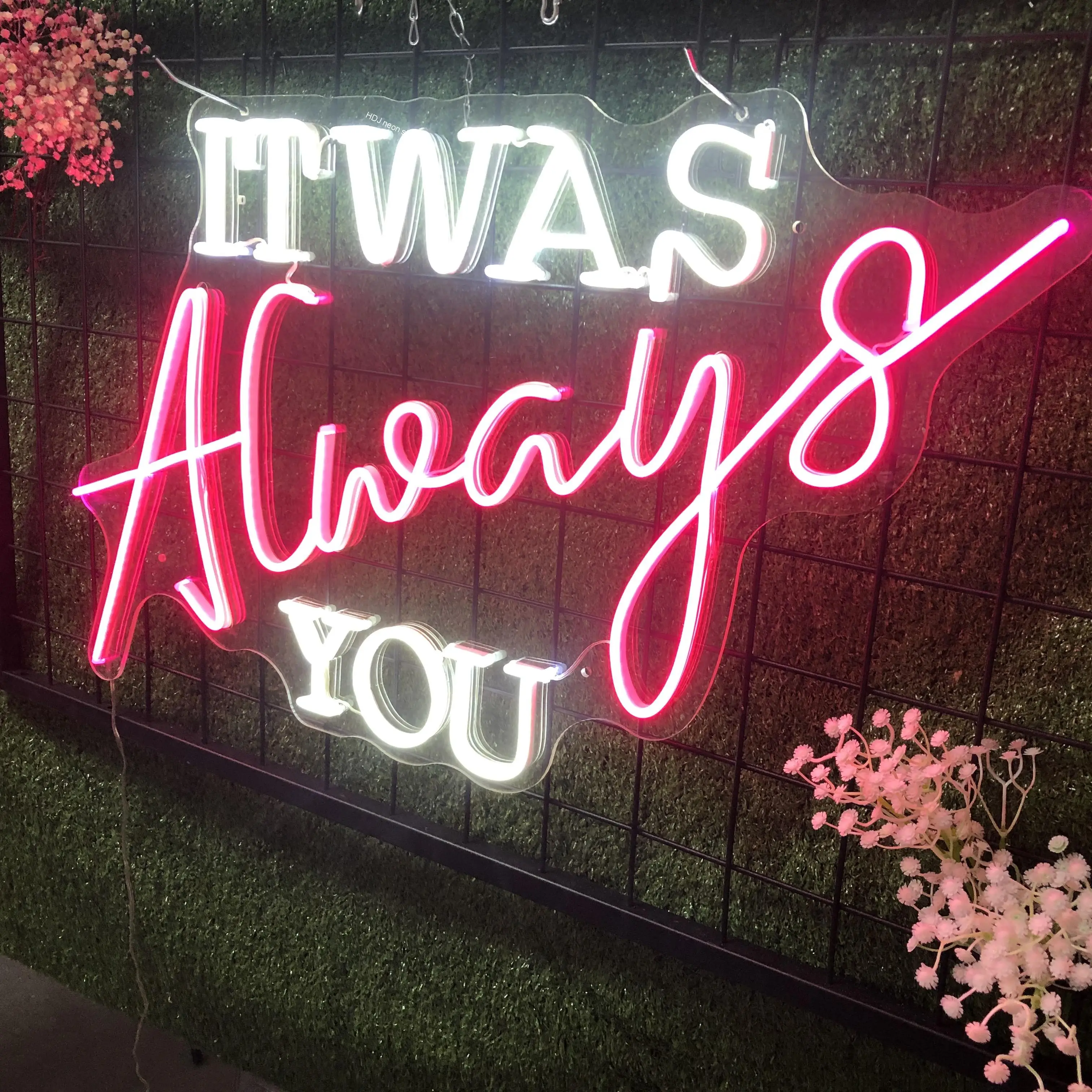 Светодиодная неоновая вывеска It Was Always You на заказ светодиодный комнаты