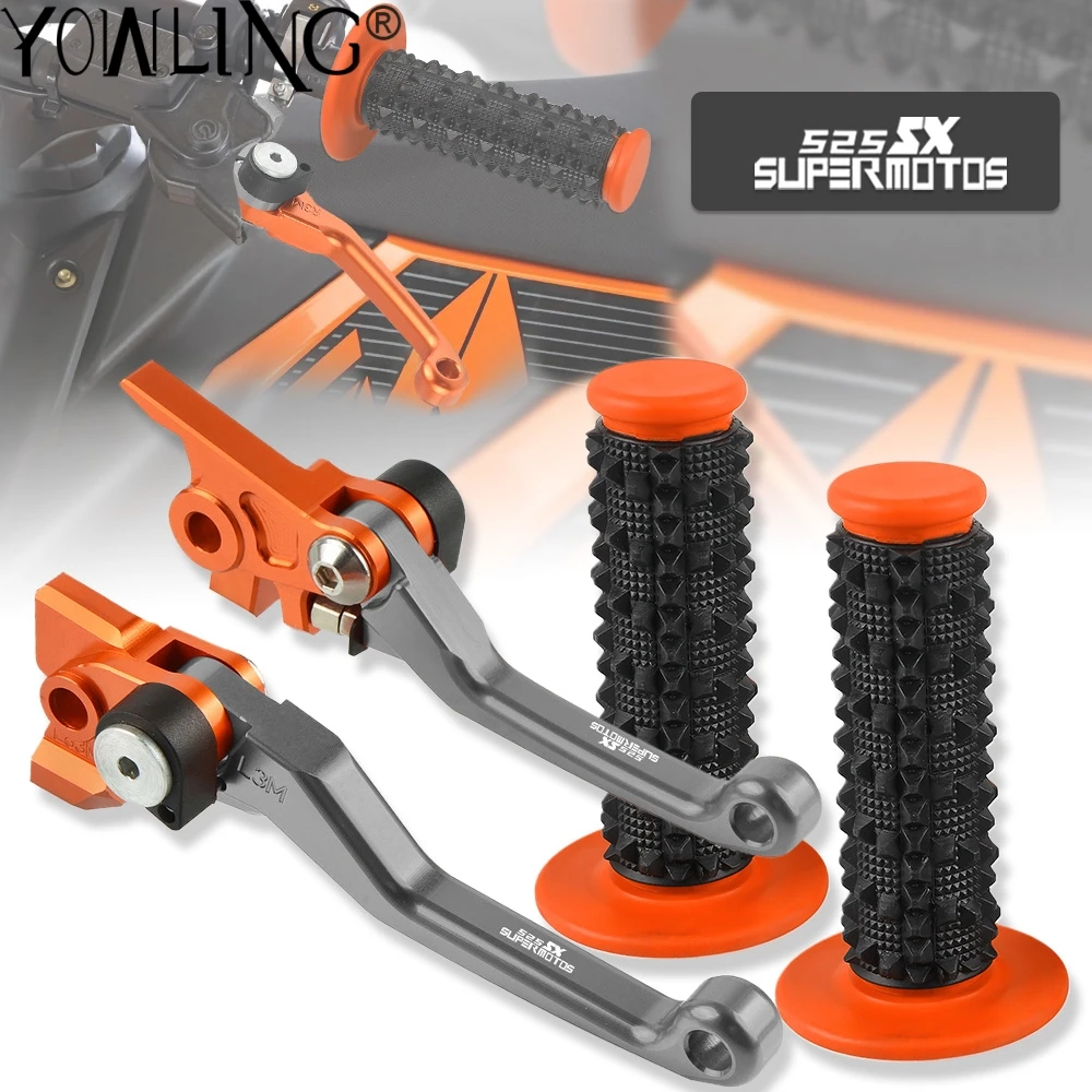 

For 525SUPERMOTO 525 SUPERMOTO 2004-2005 Motorcycle Aluminum Dirt Bike Brake Clutch Levers 7/8'' Rubber Handle Bar Accessories