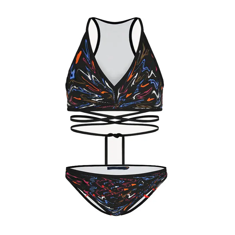 

L6025 Bathing Suit Women Bikini 2020 Ladies High Waist Two Piece Swimsuit For Women Sexy Bikini Push Up Print Sport Bikinis 2020