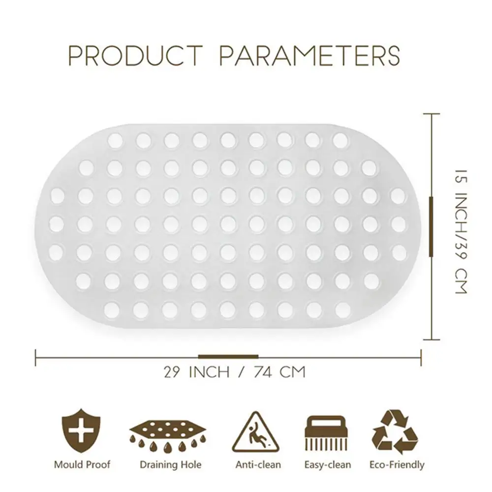 Коврик для ванной 75x38 см из ПВХ с большими отверстиями | Дом и сад