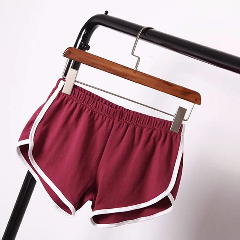 

Hot fashion Summer Women Casual Mini Shorts Workout fitness Elastic Waist Slim Shorts ladies Patchwork Femme Shorts