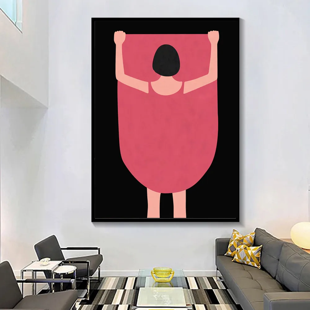 

Figure Painting Red Woman Poster Home Decoration Canvas Painting Decoration Bedroom Living Room Canvas Painting