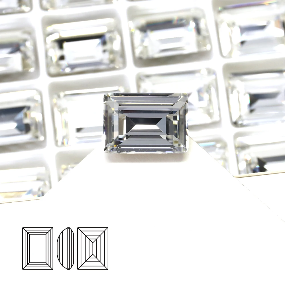 Прямоугольный стеклянный камень K9 блестящие драгоценные камни хрустальные