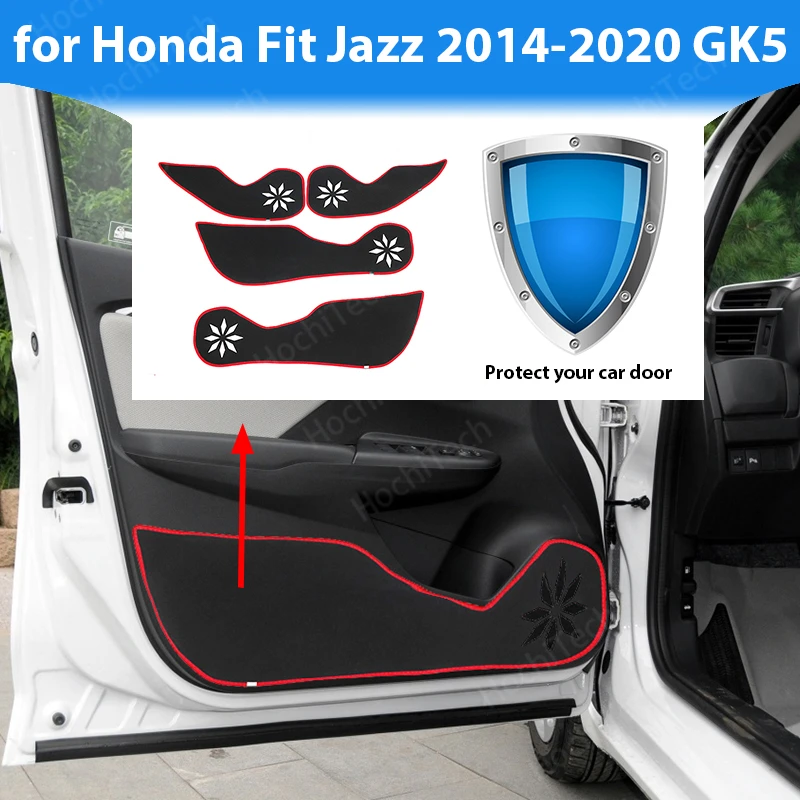 

Protective Mat Side edge cover Accessories Door Inside Guard Car Door Anti Kick Pad Sticker for Honda Fit Jazz 2014-2020 GK5