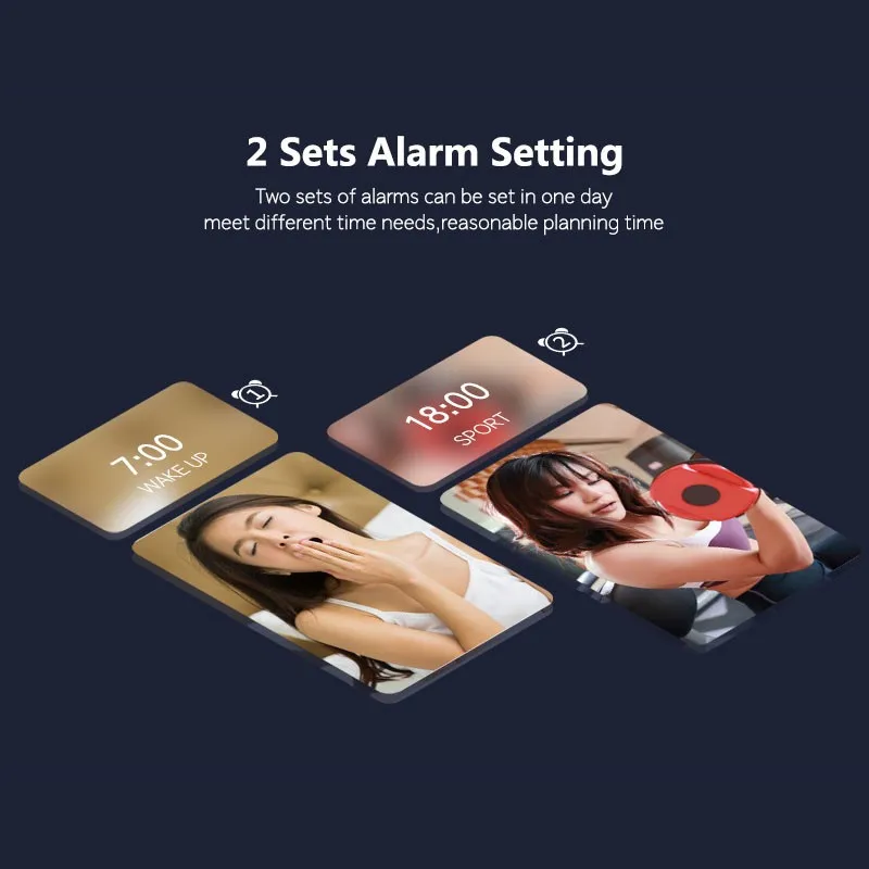 

Music LED Digital Alarm Clock Temperature Date Display Desktop Mirror Clocks Home Table Decoration Electronic Clock 2000 mAh