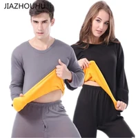 lover winter warm thermal underwear for women men autumn pajamas set cashmere long johns velvet thick second thermal female skin