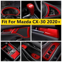 shift gear panel handle bowl dashboard air ac vent window lift cover trim for mazda cx 30 2020 2022 red interior accessories