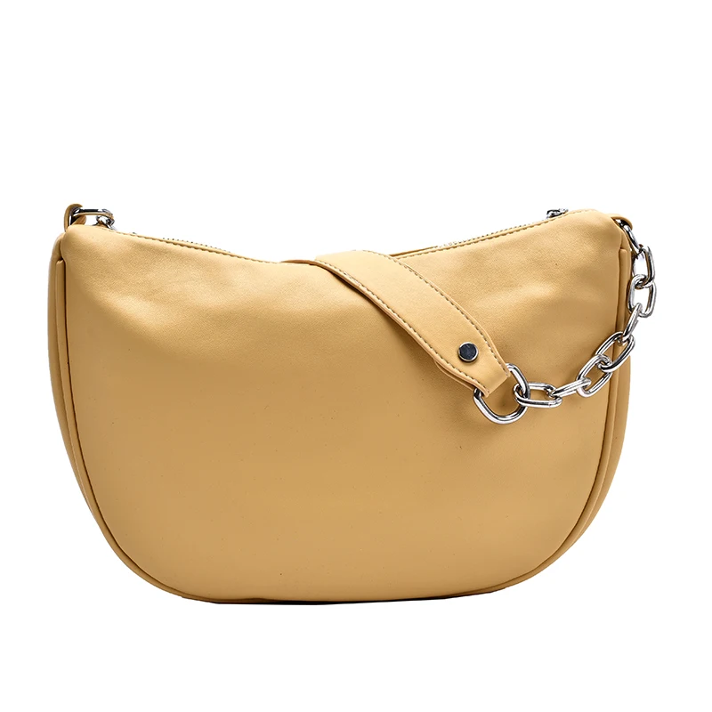 

2020 latest high-quality leather armpit bag stray bag retro messenger bag women's fashion half-moon women's bag shoulder bag