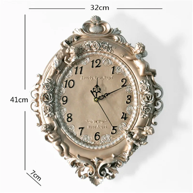 Часы Wanduhr часы Da Parete Grande потертый шик домашний декор европейский стиль хромовые