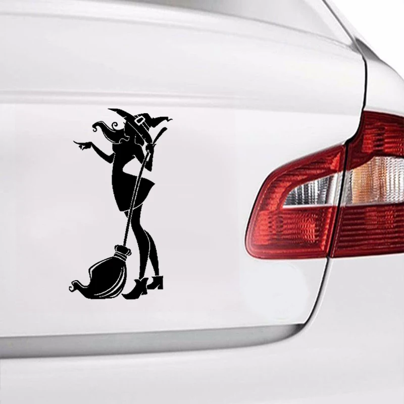 Наклейки с ведьмой для автомобилей 3D Водонепроницаемая виниловая автомобильная