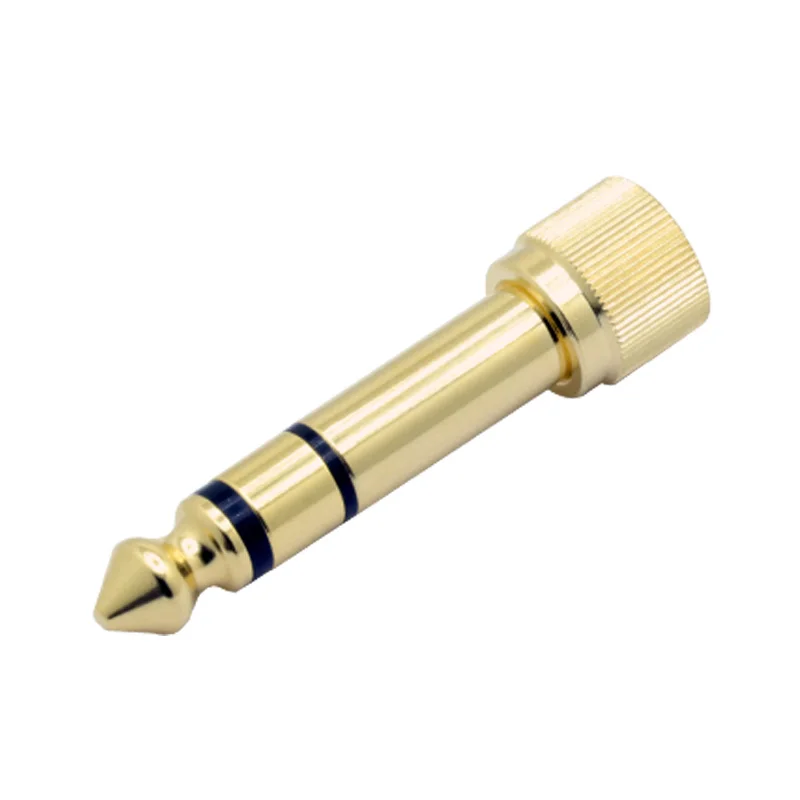 10 шт. партиями по 5 комплектов позолоченный разъем адаптера 6 35 мм 3 полюс стерео