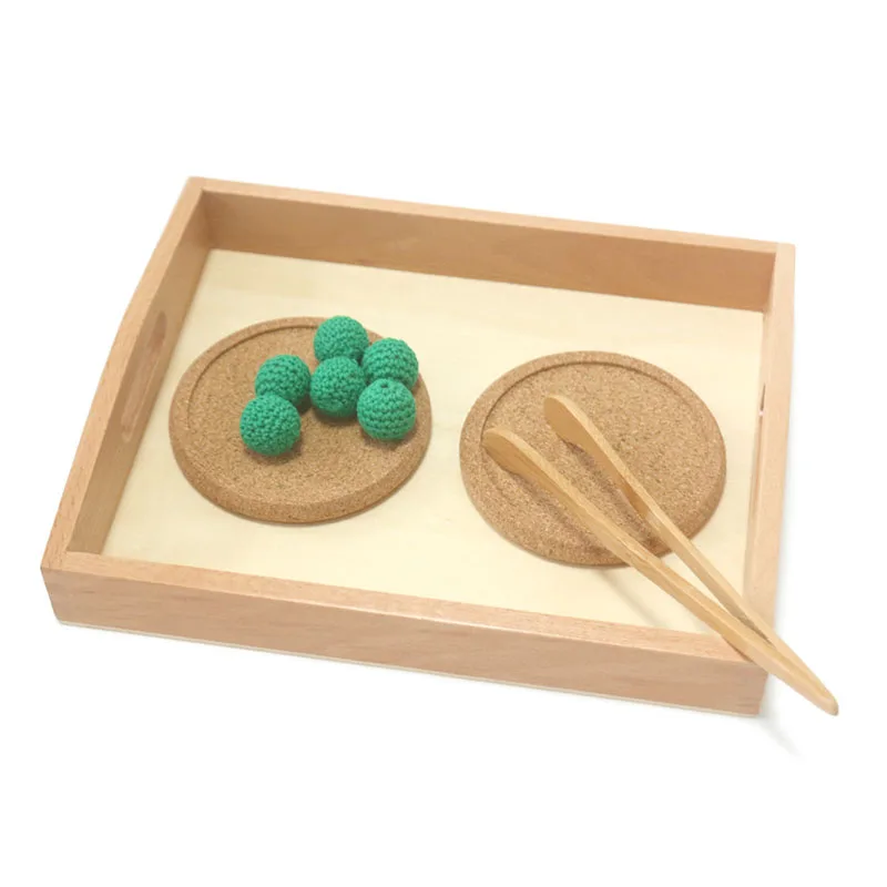 

Montessori Baby Early Education Educational Yarn Ball Tray Combination Wooden Teaching Aids Children's Educational Toys
