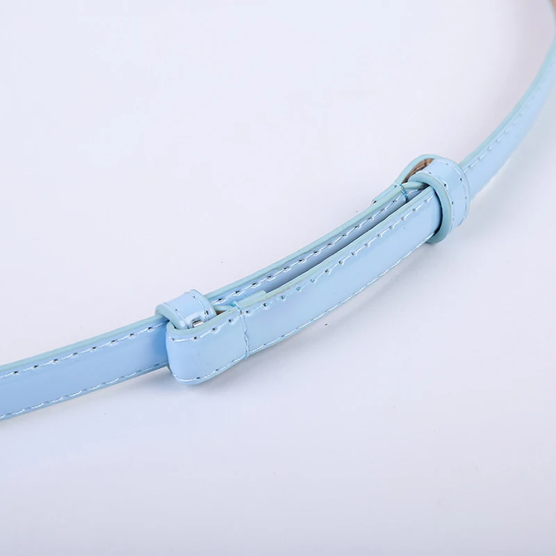 

Women Belts PU Leather Skinny Adjustable Thin Belt Candy Colors Leather Waist strap Sweetness Female Waistband For Dress
