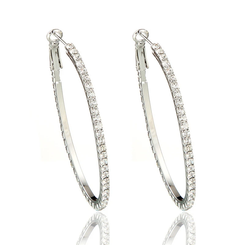 Новое поступление модные креативные серьги Стразы в стиле хип-хоп для женщин