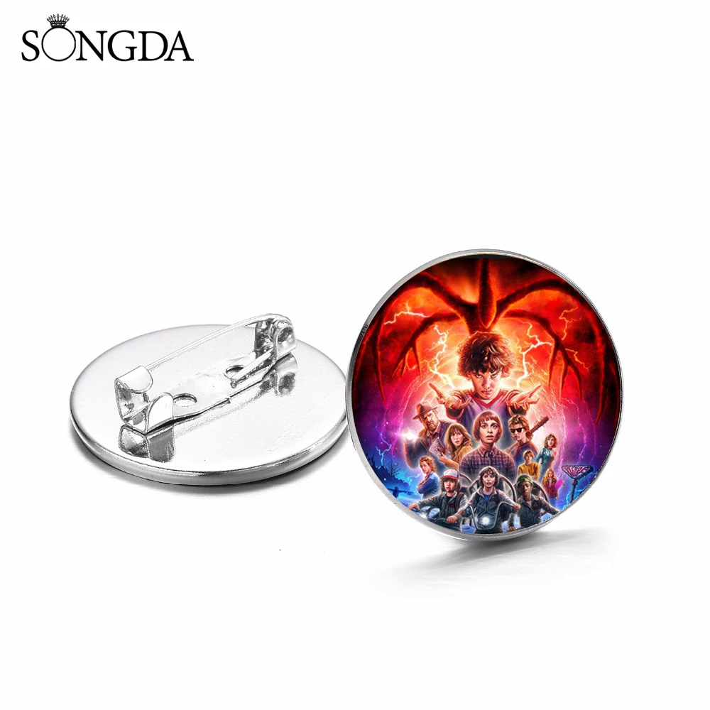 Stranger Things Brooches Popular American TV Series Badge Teenager Backpack Shirt Lapel Pins Gothic Jewelry Gift for Fans | Украшения и
