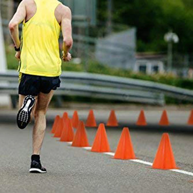 

Hot-7-Inch Plastic Traffic Cones (6-Pack) Multi-Purpose Cone Physical Education Sports Training Gear Soccer Training Traffic Con