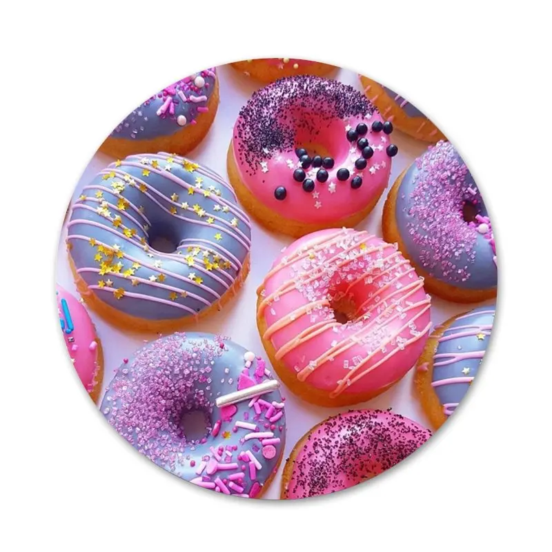 Вкусные чашки торт пончики для десерта в форме сердца значок с изображением еды