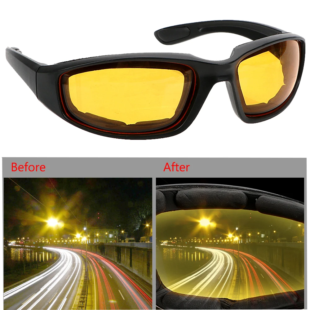 Car Night-Vision Glasse Anti Glare UV Protection Night Vision Drivers Goggles Protective Gears Sunglasses Motocross Goggles
