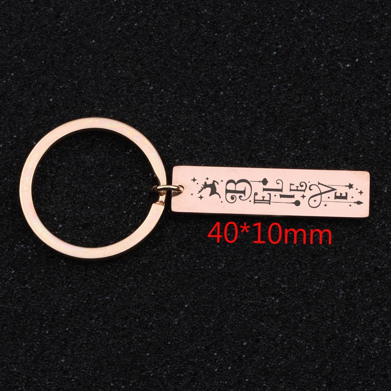 Креативный брелок для ключей фигурка лося с гравировкой рождественского подарка