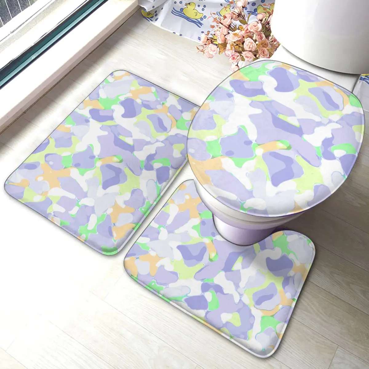 

3 шт., Нескользящие коврики для ванной из полиэстера