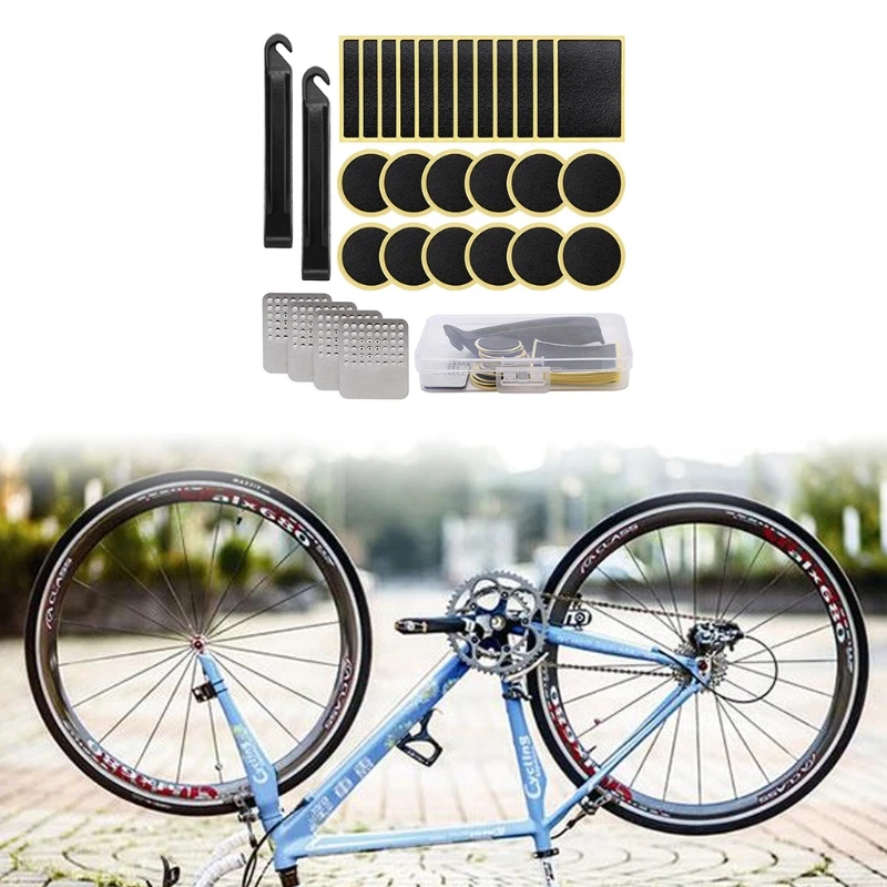 Комплект для ремонта велосипедных шин с пластиковым рычагом безклеевые патчи