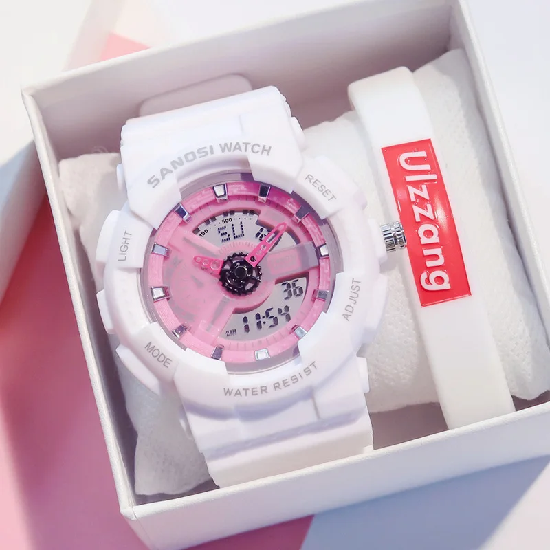 Женские цифровые часы 2019 светодиодные электронные наручные водонепроницаемые