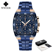 wwoor watches men casual quartz chronograph watch top luxury brand mens fashion luminous sport clock stainless steel wristwatch