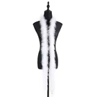 Перья индейки, розовая искусственная лента, шаль для свадебного платья, украшение, 2 м, шлейф, ремесла