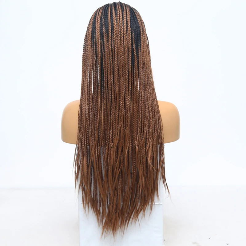 Харизма Омбре коричневые плетеные парики синтетические кружевные передние с