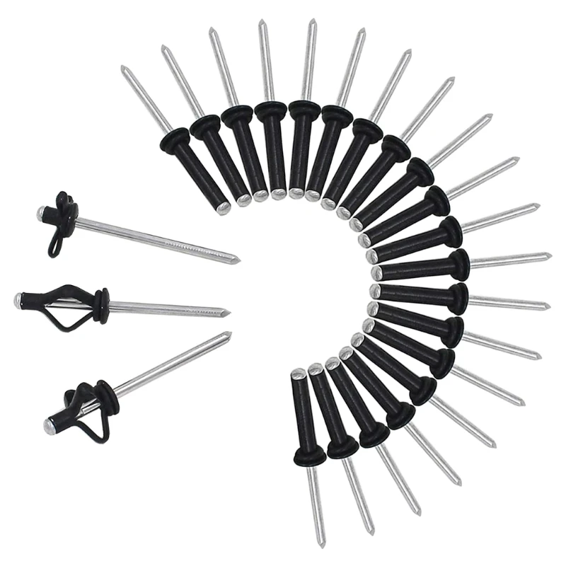 

10pcs Kayak Nylon Bungee Deck Loops Tie Down Kayak Pad Eye with Rivets for Kayak