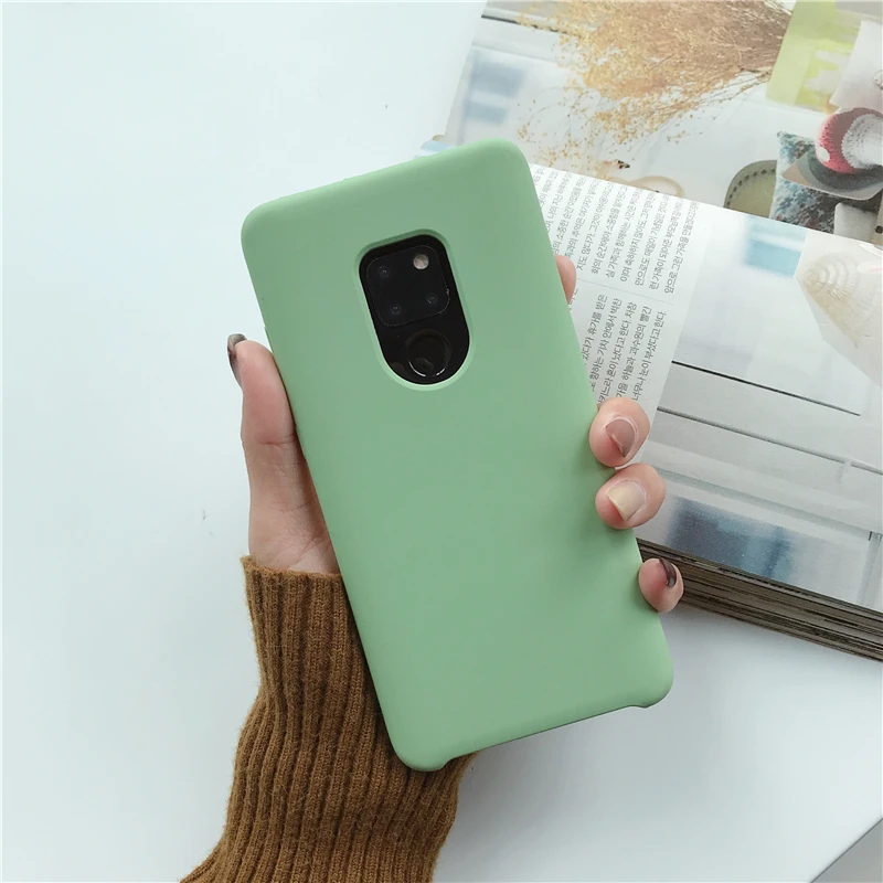 light Blue Для huawei mate 20 Pro Чехол, мягкая Жидкая силиконовая задняя крышка для huawei mate 20 X Nova 5 чехол 10 Pro P20 P30 Lite противоударный чехол - Цвет: light Blue