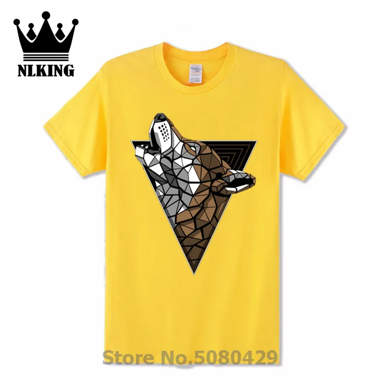 Футболка Cyber Wolf Punk wolfman для мужчин с коротким рукавом Хлопок хипстер тату футболка