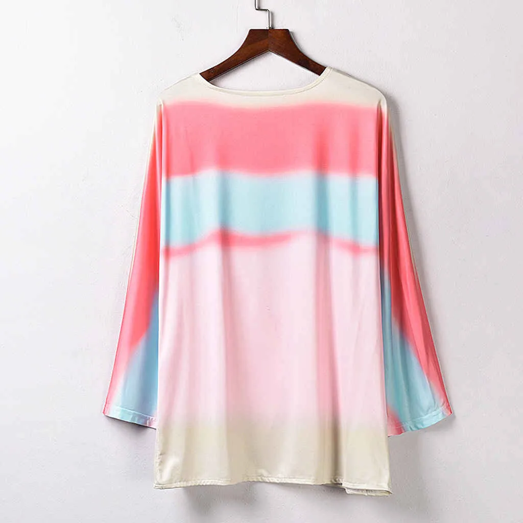 

Stripe Print Smock Blouses Loose Coat Fashion Women Cardigan Long Sleeves Tops Autumn Women's Casual Cardigan Travel Long Coat