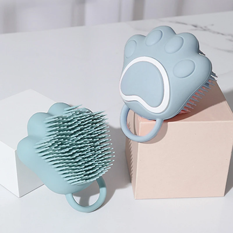 

MC Star Pet Bath Brush Bathing Massage Cat Paw Silicone Comb Pet Cleaning Supplies Dog Scrubber Bathing Brushes