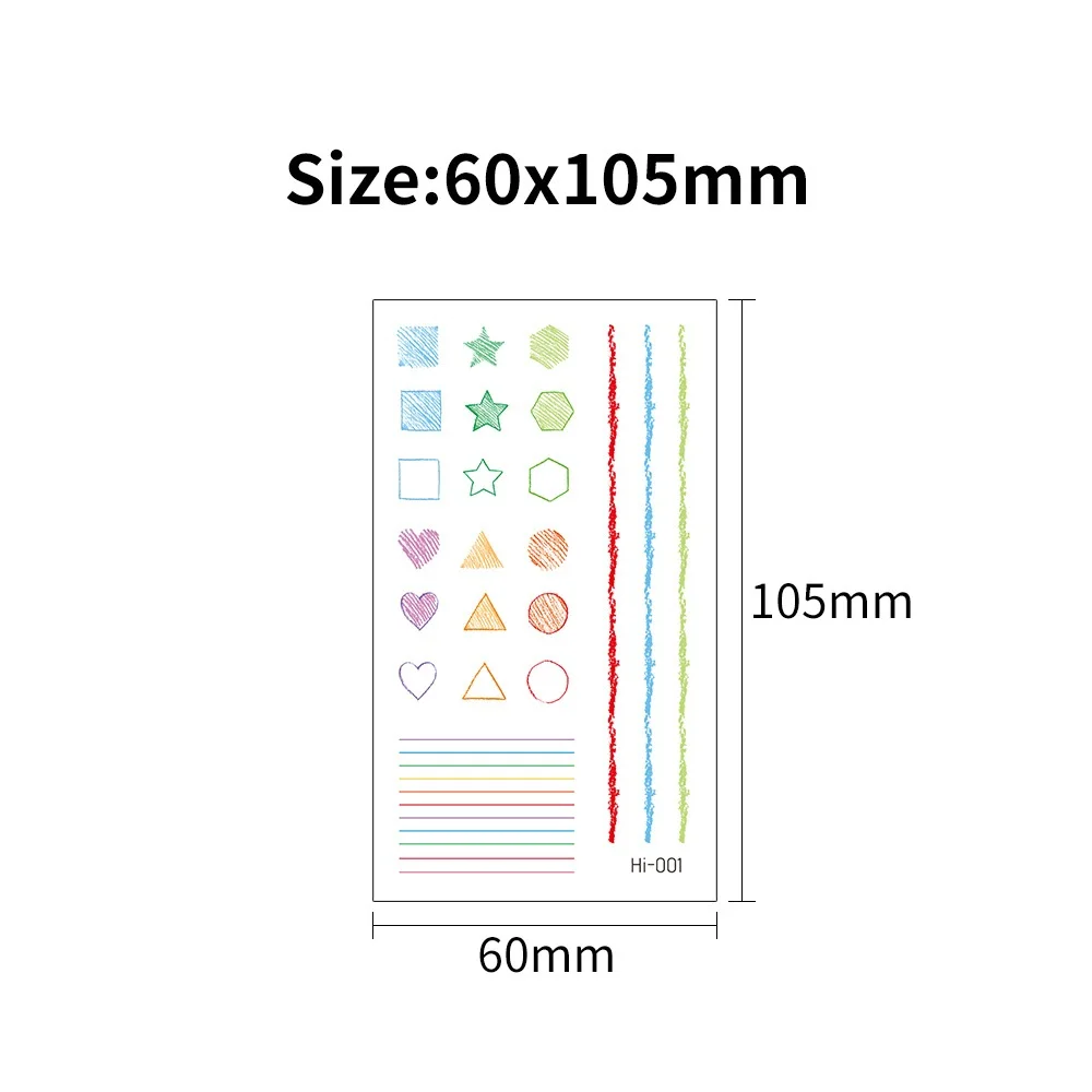 15 видов милая маленькая синяя светящаяся временная татуировка наклейка на лицо