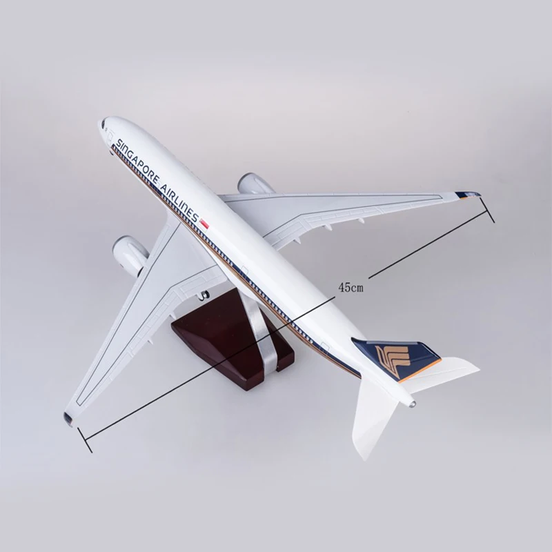 Джейсон пачка 47 см Singapore Аэробус A350 модель аэроплана самолет 1/160 масштаб литой
