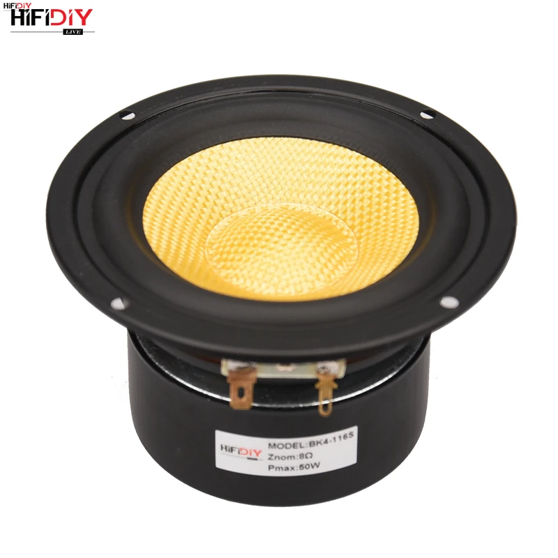 HIFIDIY в прямом эфире, Hi-Fi, 4 дюйма 4," мидбаса НЧ-динамик 4/8 OHM 50W Стекло волокна Вибрационный бассейна громкоговоритель BK4-116S