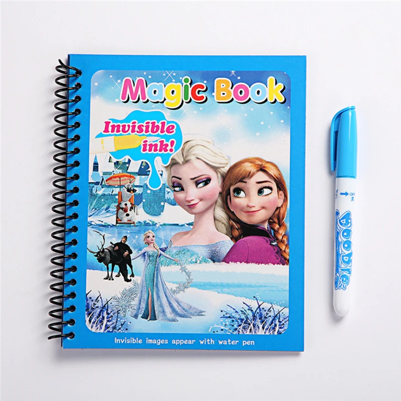 

Disney Frozen elsa princess Water painting Drawing toy Graffiti anime action figure Watercolour Magic book for kid birthday gift