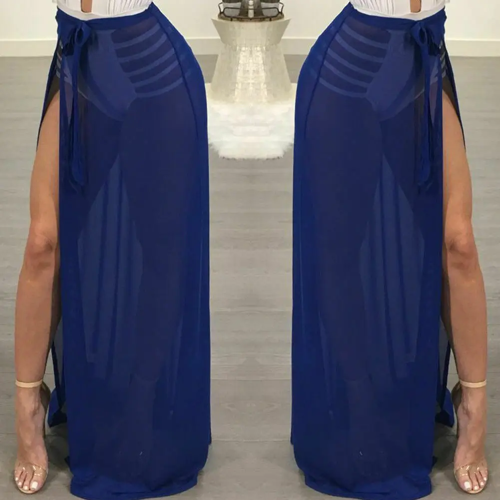 Женская сексуальная Летняя Пляжная накидка бикини с высокой талией и разрезом