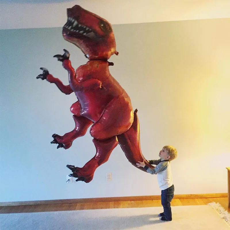 1Pcs Giant Dinosaur Balloon Jurassic Tyrannosaurus Triceratops Kids Toys Baby Shower Forest Birthday Party Decorations - купить по